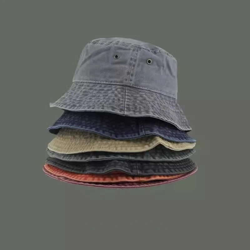 

Washed Denim Bucket Hats Unisex Fisherman Hat Bob Caps Hip Hop Men Women Panama Bucket Cap Sun Hats