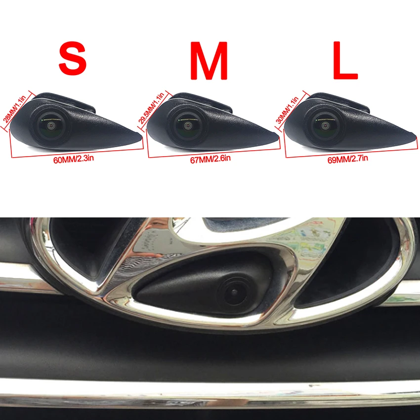 CCD AHD 1080P Vehicle Emblem Logo Front View Camera For Hyundai Elantra Verna Accent Tucson IX35 Santa Fe I20 I30 I40 H1 view 2
