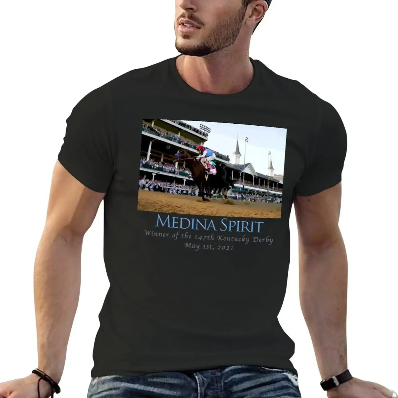 

Medina Spirit - Winner - Horseracing T-Shirt oversized vintage anime shirt customs design your own mens vintage t shirts