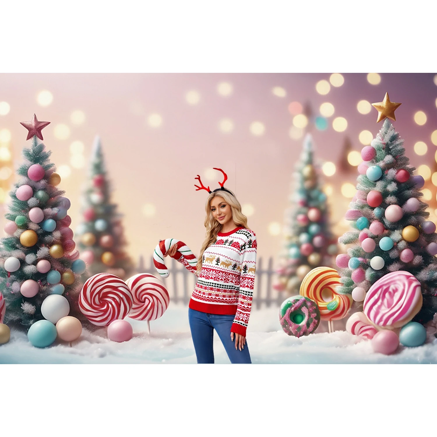 MOON.QG Pink Christmas Photographic Background Xmas Backdrop for Photography Christmas Photocall Christmas Studio Shooting Props