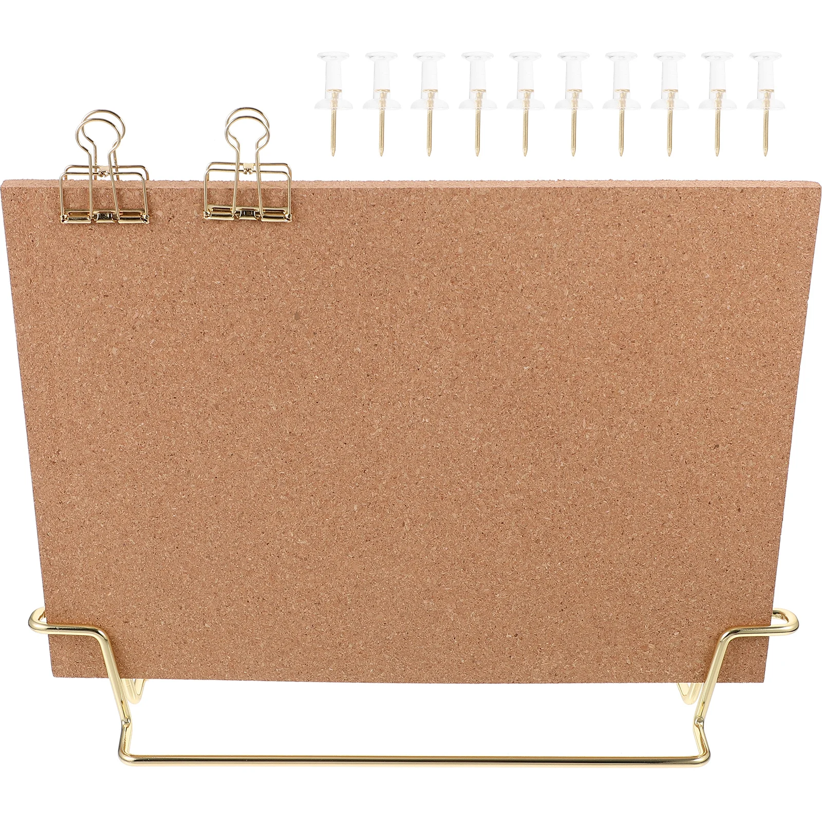 

1 set Cork Board Note Picture Message Pin Office Work Desk A4 Golden Soft Corkboard Display Photo Announcement Board Letter Sign