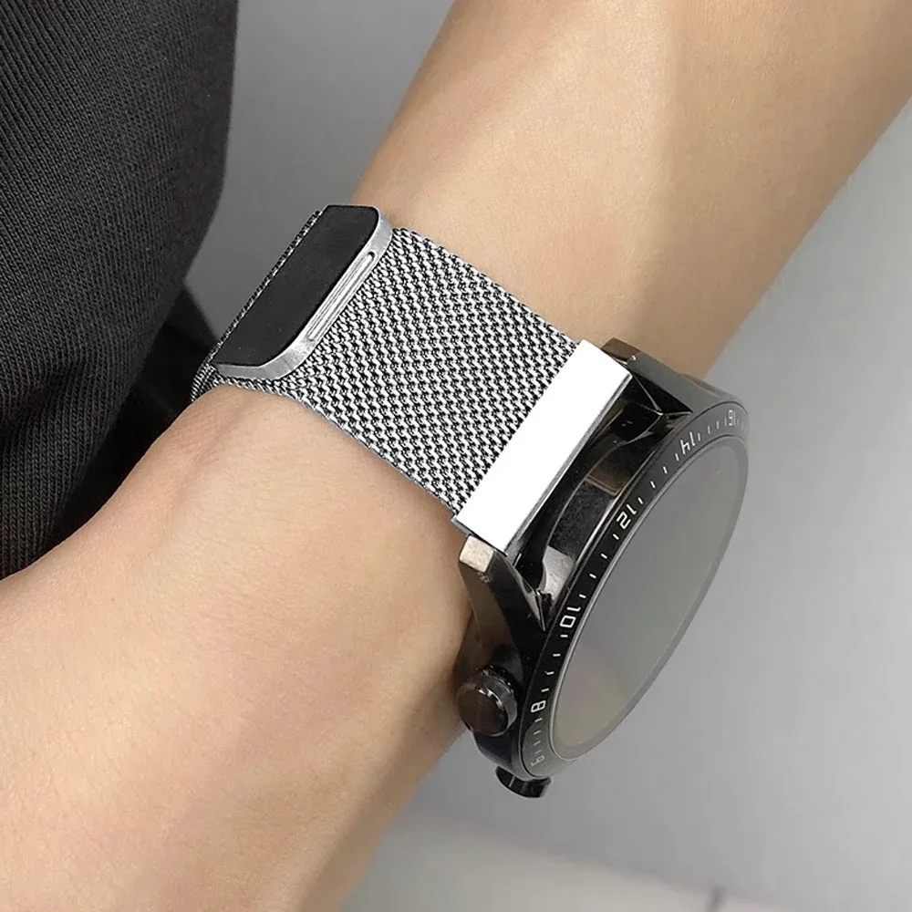 22mm 20mm Metal Milanese Strap For Xiaomi Watch 5/S5 S4 S3 Breathable wristband For Huawei Watch GT 7 Pro 47mm Amazfit Bip Max