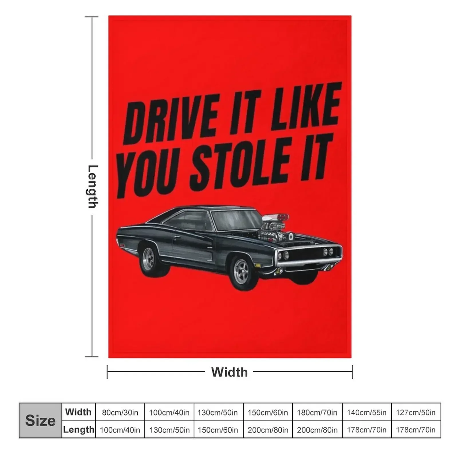 Drive it like you stole it { fast and furious Dom's Charger } Throw Blanket Single Summer Stuffeds Hairy Blankets