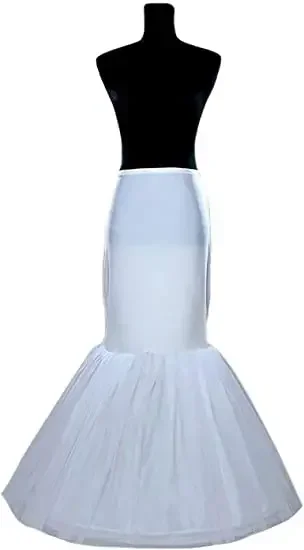 Sensual Looking Fancy Clingy Women's Underskirt Trumpet Mermaid Wedding Petticoat Slips for Bridal