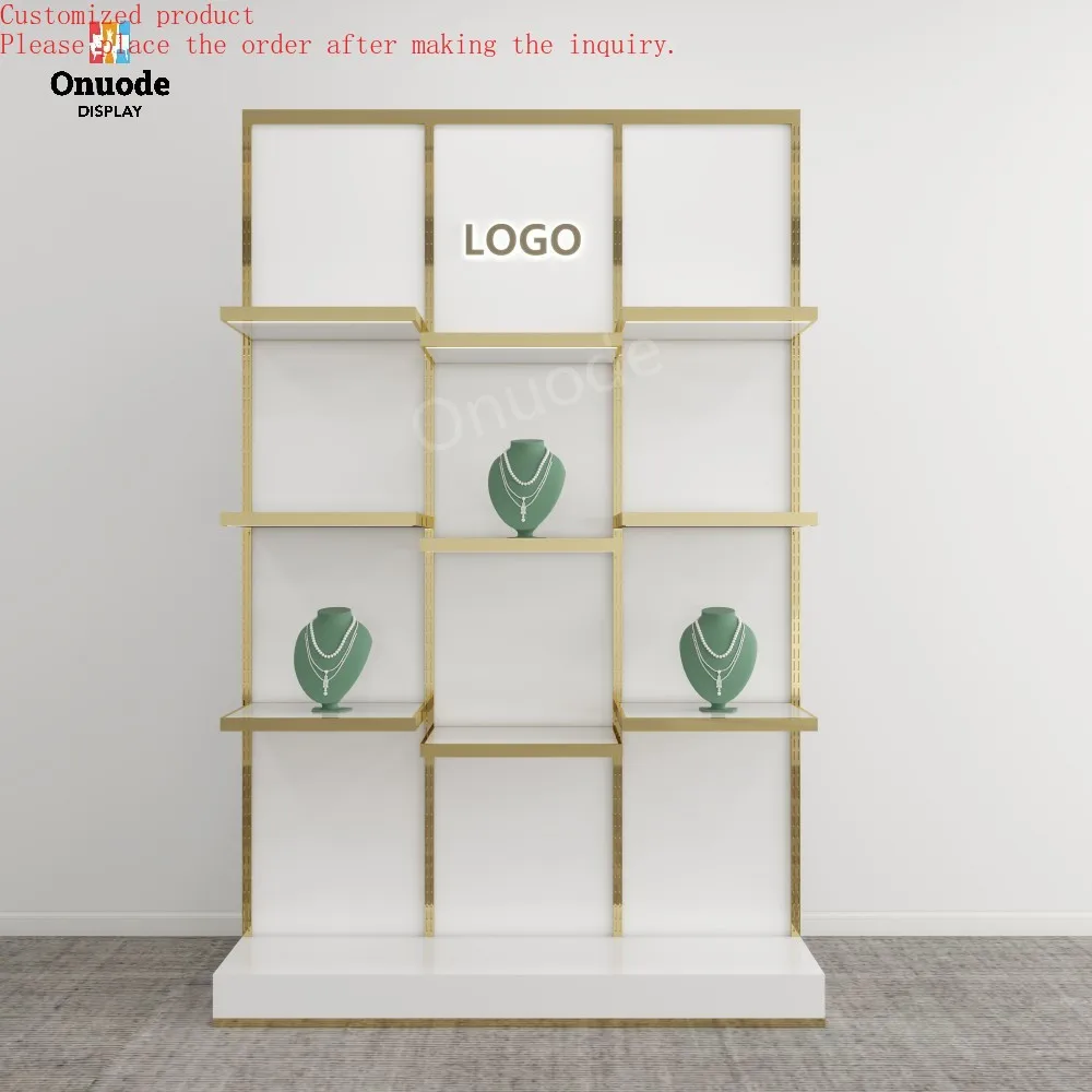 

Custom.High End Custom Jewelry Display Rack with Wooden Retail Display for Luxury Jewelry Shop & Retail Store Decoration