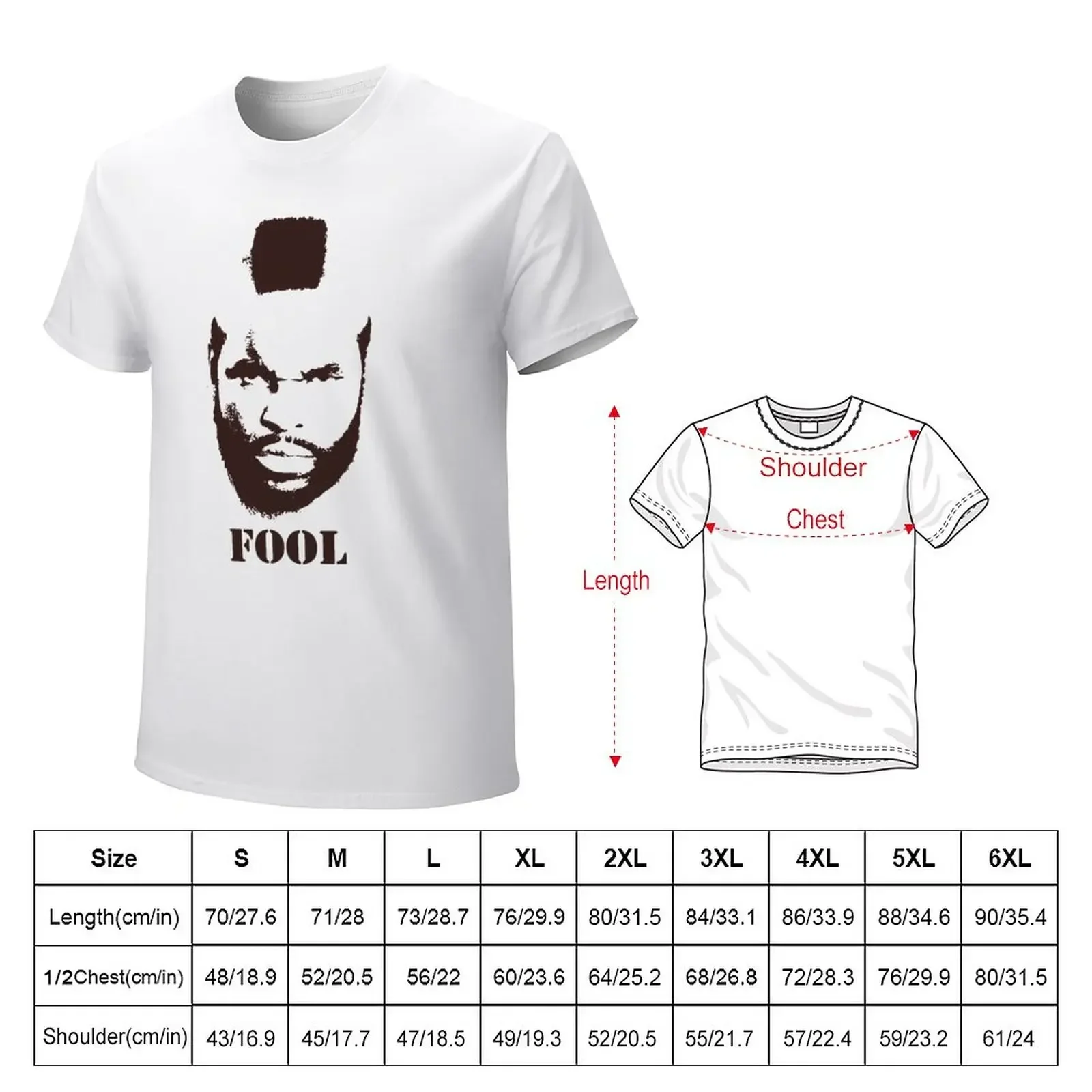 CC Cotton T Shirt BA Baracus Fool A Team Tshirt T-Shirt