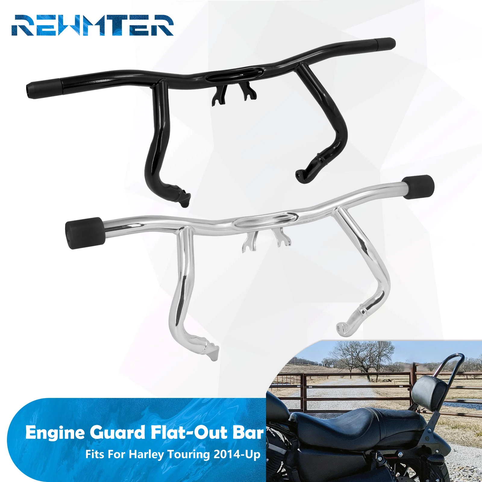 

Motorcycle Bumpers Front Engine Highway Guard Crash Bar Bracket For Harley Touring Road King Electra Street Road Glide 2014-Up