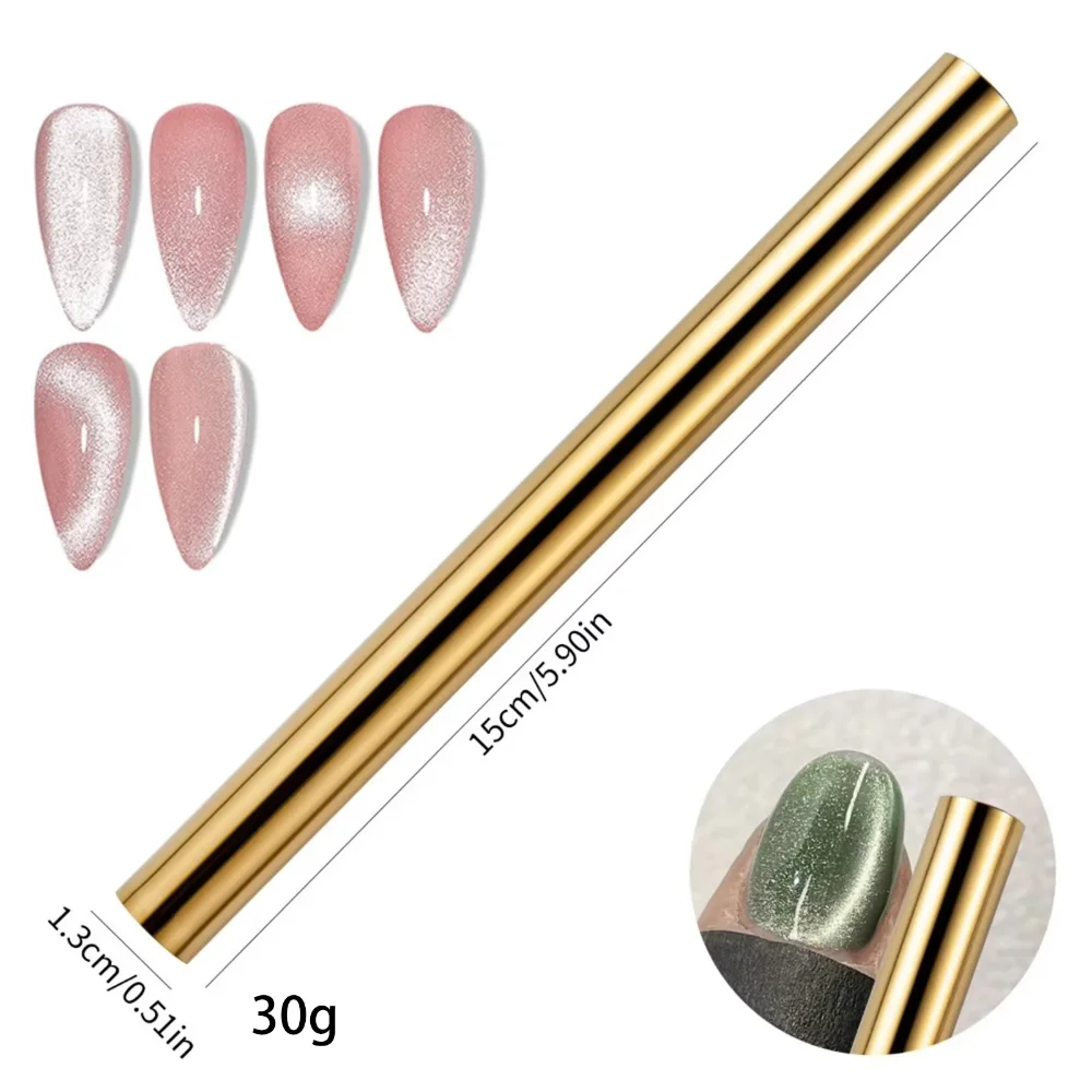 Professional Cat Eye Nail Magnet Stick​​ Double Head ​360° Rotatable Design​​ ​​Nail Magnet​​ Cylindrical DIY Home Manicure​​