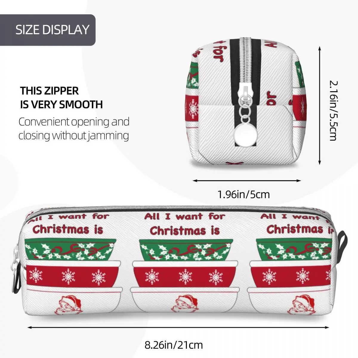 عيد الميلاد بيركس مقلمة سعة كبيرة أكياس القلم صندوق القلم للبنين بنات مدرسة مكتب قلم رصاص الحقيبة حقيبة مستحضرات التجميل