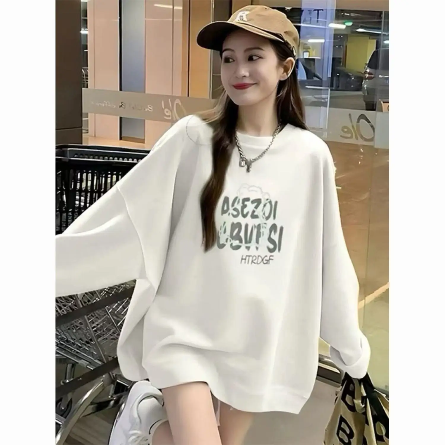 بلوزات رياضية امرأة Popluar شبه سستة الخريف والشتاء البلوز سميكة جيرسي الملابس الربيع الصيف Batwing الشارع الشهير #3