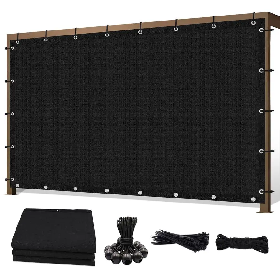 

10 90 Sun Shade Cloth Outdoor Patio Black Pergola Shades Cover Privacy Screen UV Block Porch Screens Canopy for Patio Outside Ou