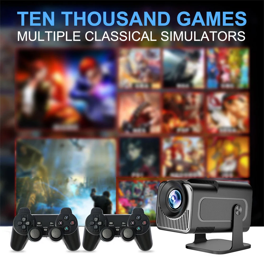 Project Hcs350 Pro Retro Video Game Consoles Handheld Game Console WIFI Portable Intelligent Quad Core Projector Arm Cortex-a53