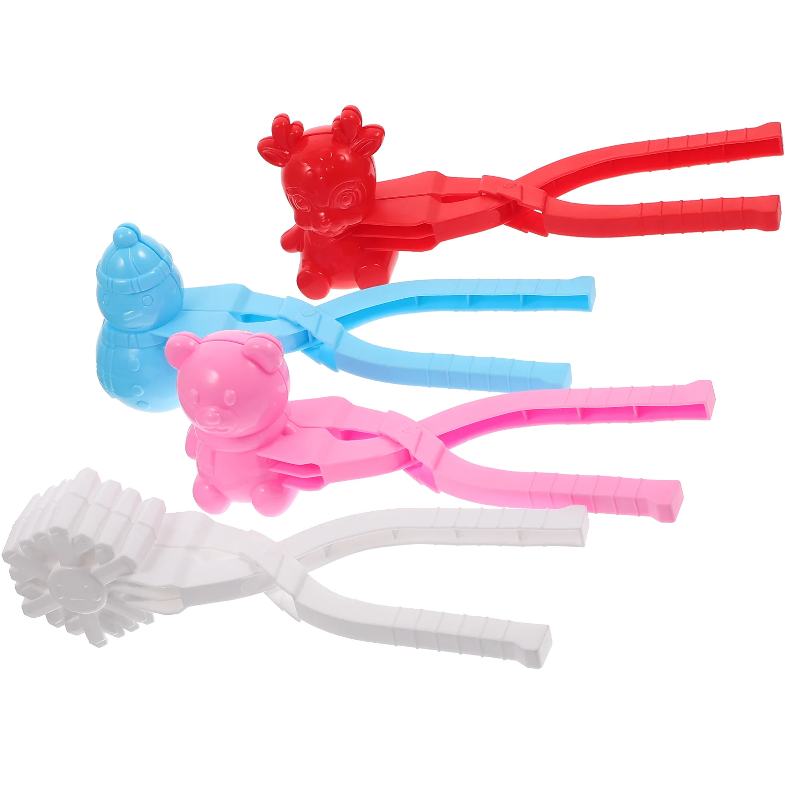 4 Pcs Snow Model Playing Snowball Makers Childrens Toys Portable Molds Outdoor Plastic Clamps Children’s
