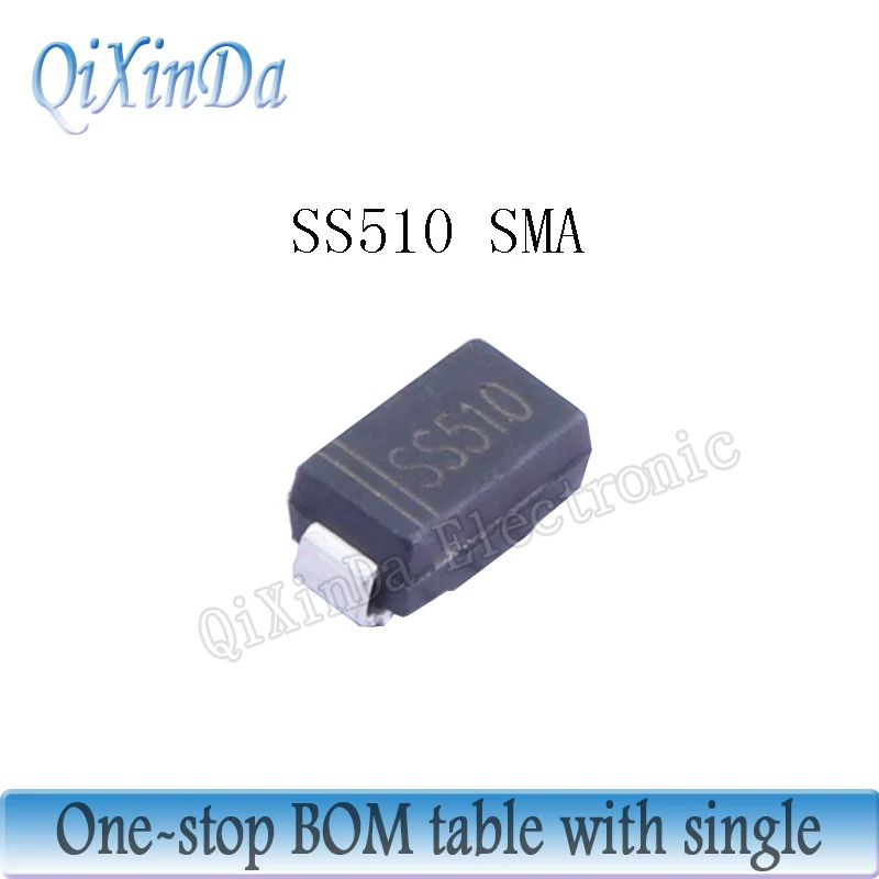 50PCS/LOT SMD Diode SS58 SK58 SS510 SK510 5A 80V/100V SMA SMB SMC SR580 SR5100 Schottky diode