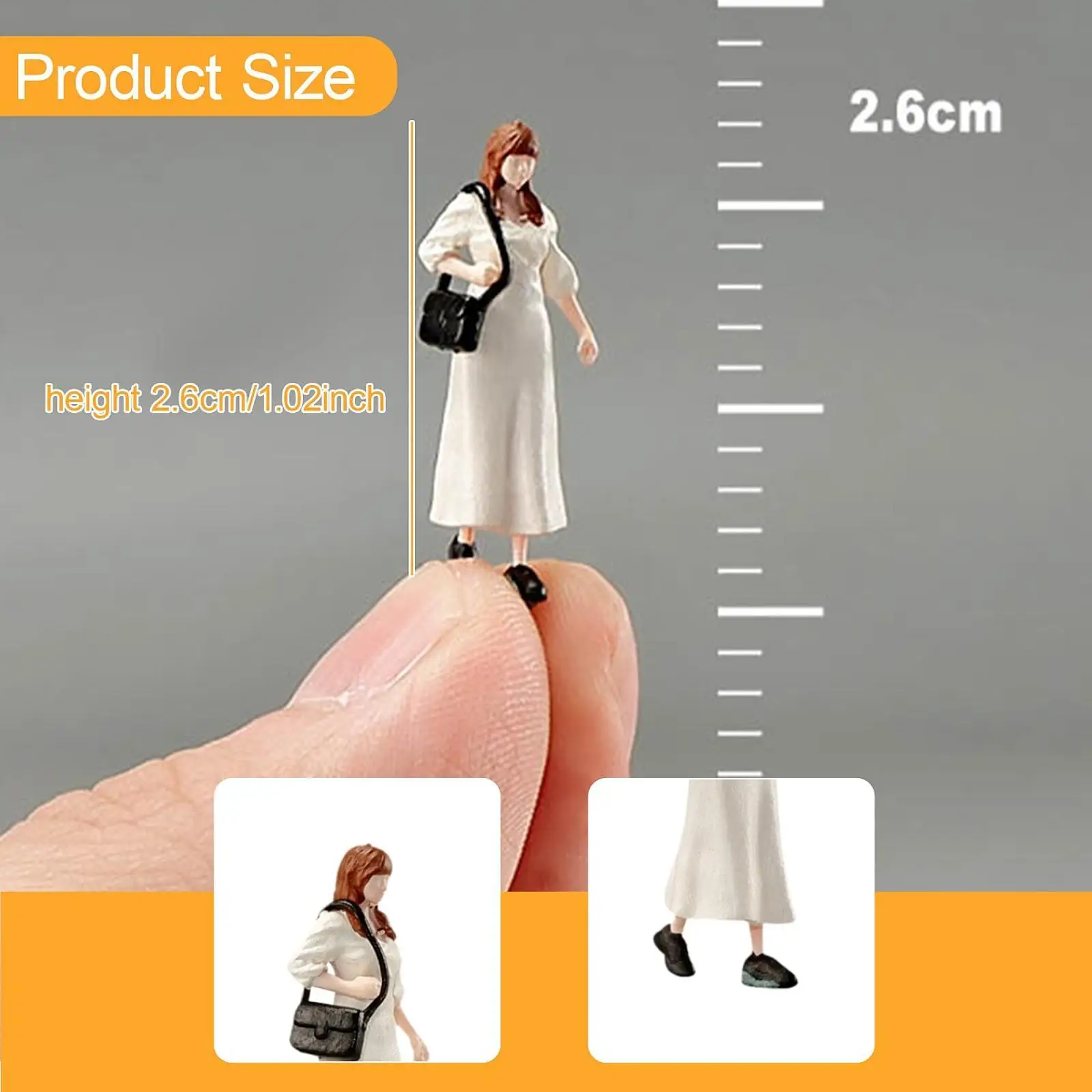 1/64 Schaal Miniatuur Figuur Meisje Fotografie Prop Poppenhuis Accessoires Miniatuur Scène Beeldje Micro Landschap Decor Model