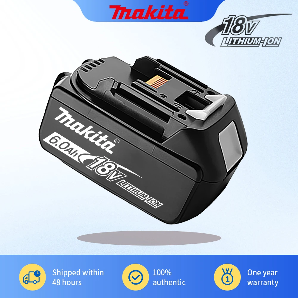 

Makita Original 18V 3.0Ah/5.0Ah/6.0Ah Lithium Rechargeable Battery 18V Drill Replacement Batteries BL1860 BL1830 BL1850 BL1860B