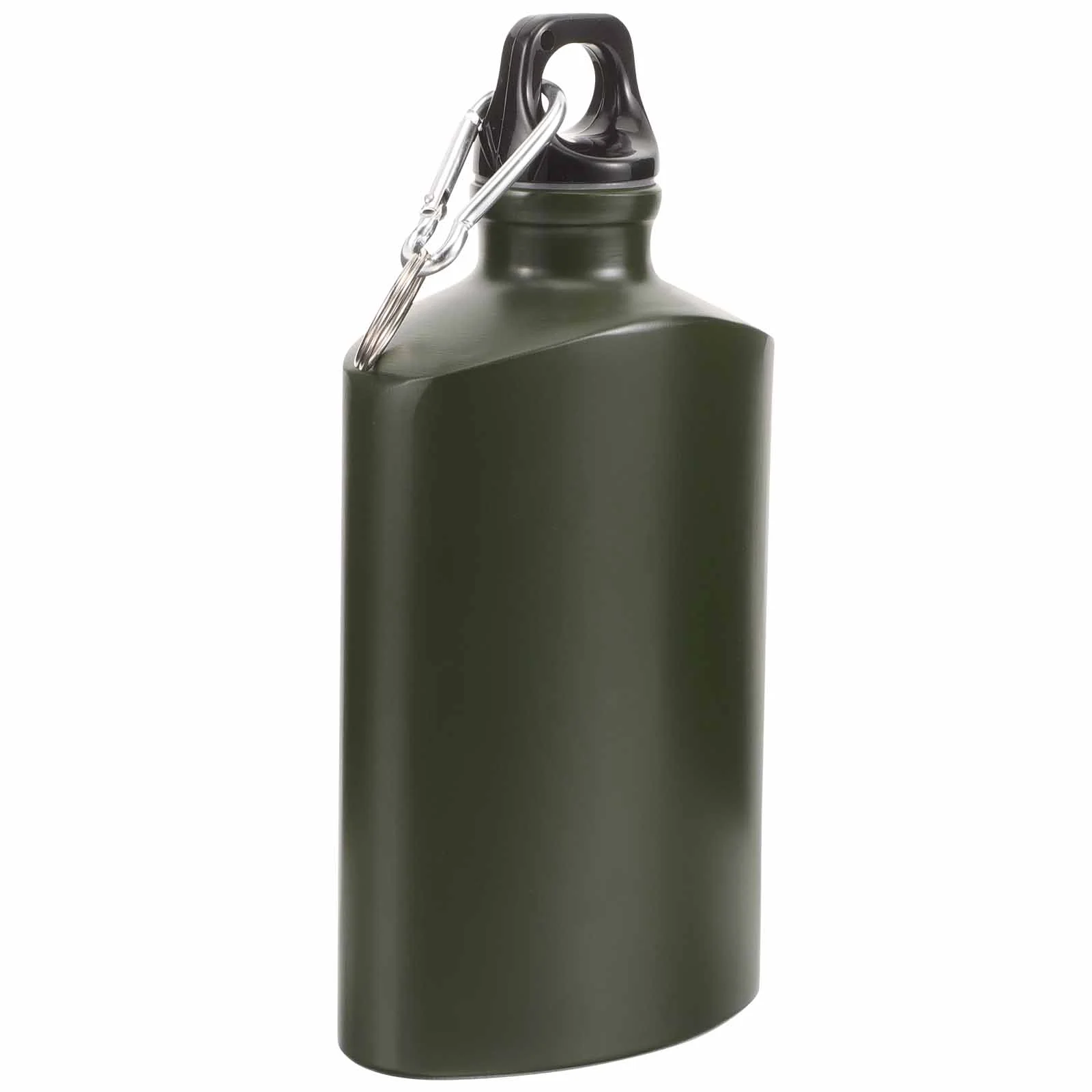 

Aluminum Flat Kettle Hiking Camping Travel Outdoor Supplies Portable 1 Piece (black 500ml) Canteen Water Bottle Small