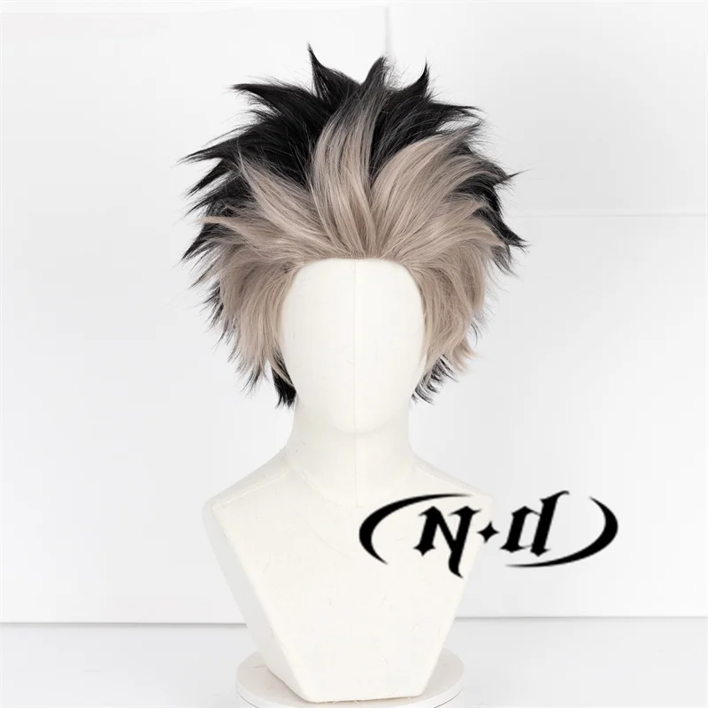 ND Gen Narumi 코스프레 가발, 애니메이션 카이주 No.8 코스프레, 블랙 그레이 헤어, 만화 파티, 내열성 합성 헤어