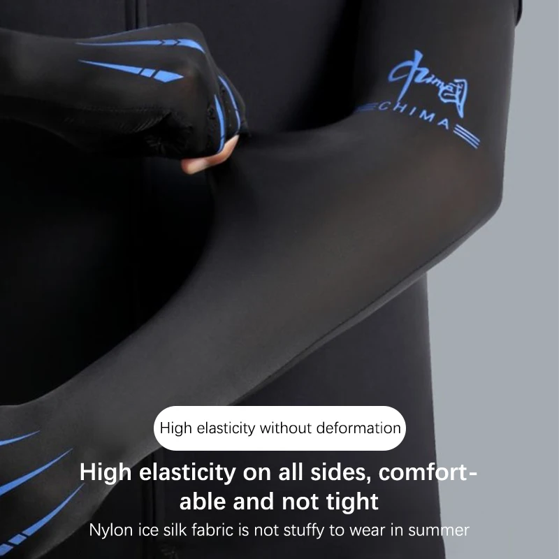 Manches de bras de protection solaire pour hommes, pêche, glace d\'été, protection UV élastique, gants de cyclisme en plein air