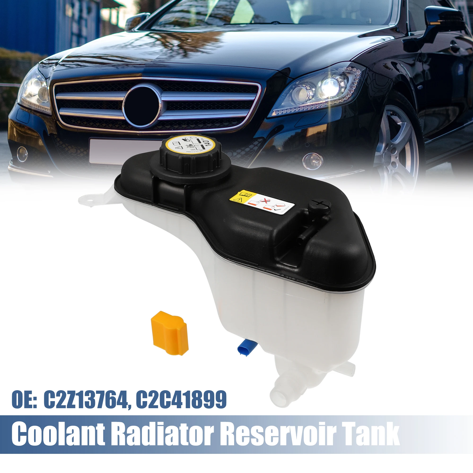 

UXCELL 1 Set Coolant Radiator Reservoir Tank C2Z13764 Coolant Overflow Expansion Bottle for Jaguar S-Type V6 2000-2008