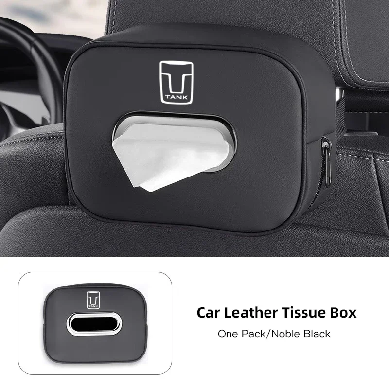 Car Seat Tissue Box Car Headrest Tissue Holder Car Tissue Organizer Leather For TANK 300 500 400 700