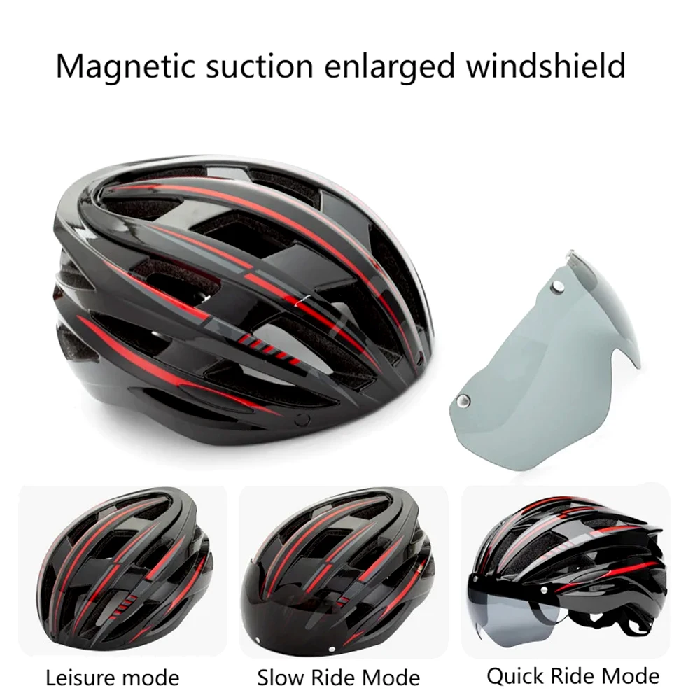 1PCS Bike Helmet with Detachable Magnetic Goggles Mountain & Road Bicycle Helmets for Men Women Adult Cycling Helmets