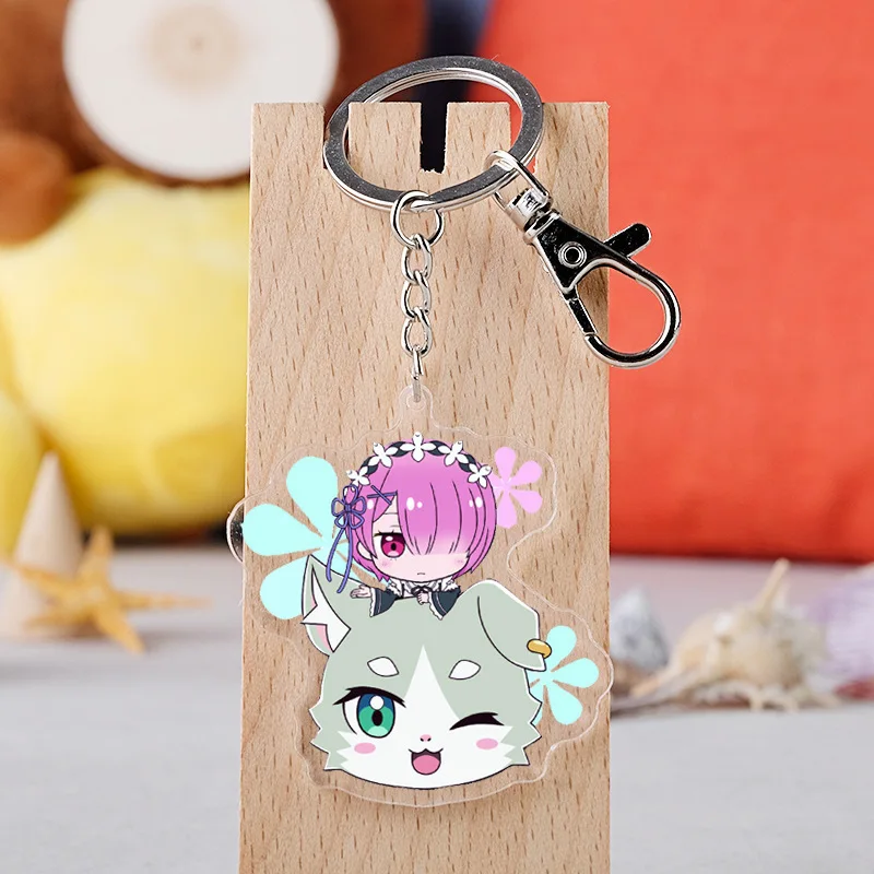 Re:zero RAM Rem  chaveiro  acrylic Keychain  llavero