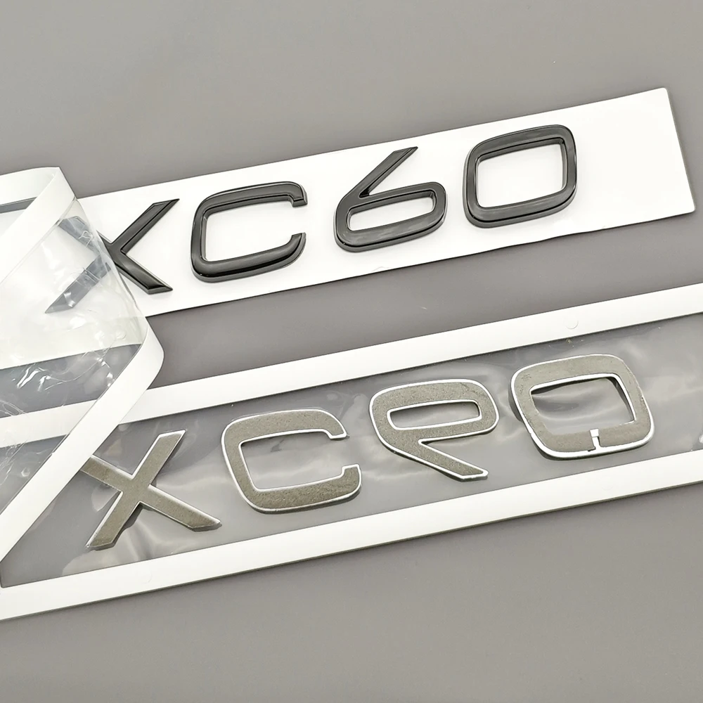 3D ABS Car Sticker Letters  Logo XC60 Emblem Rear Trunk Badge for XC60 T5 T6 AWD Auto Body Parts Sticker Accessories