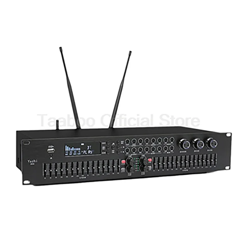 

Аудиопроцессор 220 В, 30-полосный эквалайзер, микшерная консоль 5,0, Bluetooth, звуковая коробка, 2 медных трансформатора для DJ, караоке, сцены, домашнего кинотеатра