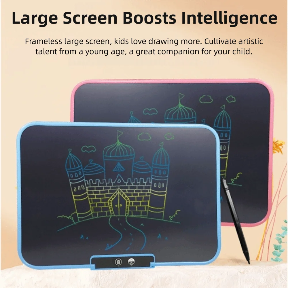 12/16inch with Paintbrush LCD Writing Tablet Erasable Reusable Rechargeable Writing Board Learning Charging Cable