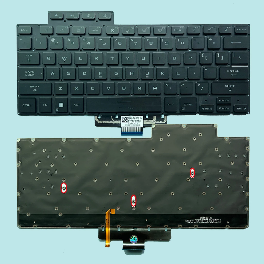 Imagem -03 - Teclado Retroiluminado Rgb dos Eua Asus Rog Zephyrus G15 Ga503q Ga503qr Ga503qs Ga503qm G16 Gu603 Gu603hm V202526js1 2023