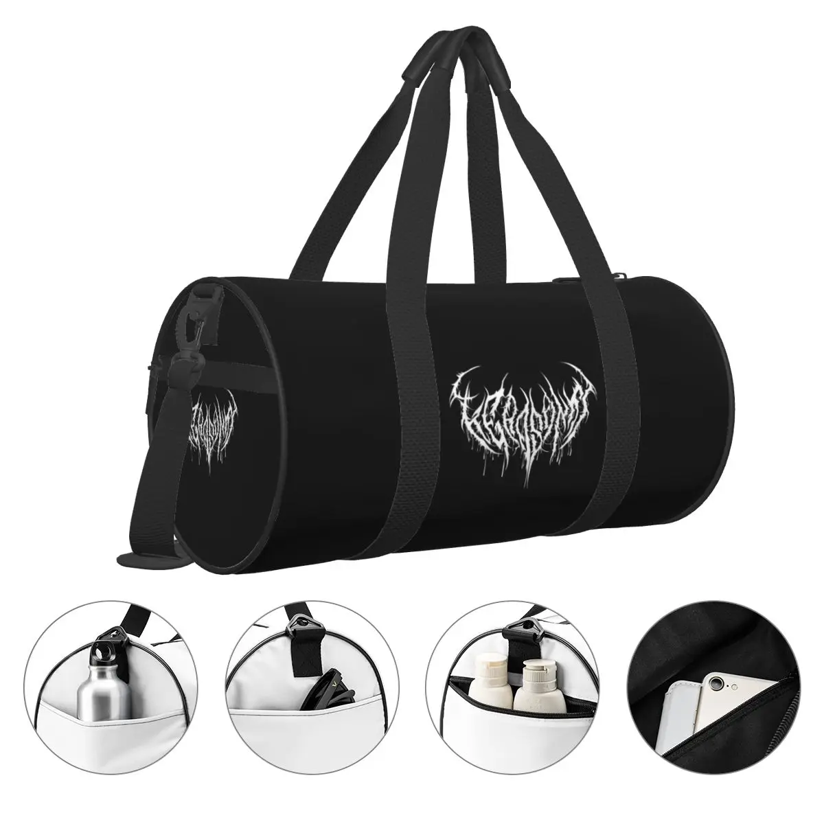 Goth Bish Deathcore Logo Gym Bag Cool Luggage Sports Bags Men Women Design with Shoes Vintage Fitness Bag Outdoor Handbags