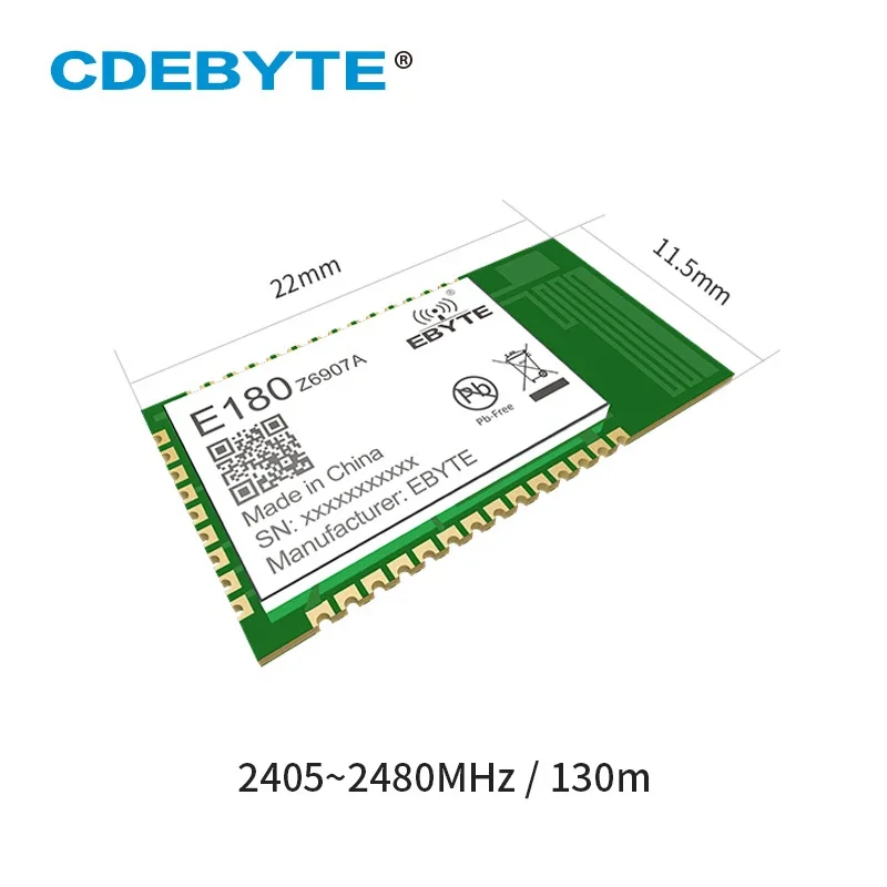 ZigBee 3.0 TLSR8269 IoT Wireless Soc Module E180-Z6907A 2.4GHz 7dBm 130m 32 Bit MCU 512kb PCB Antenna Wireless Transmitter