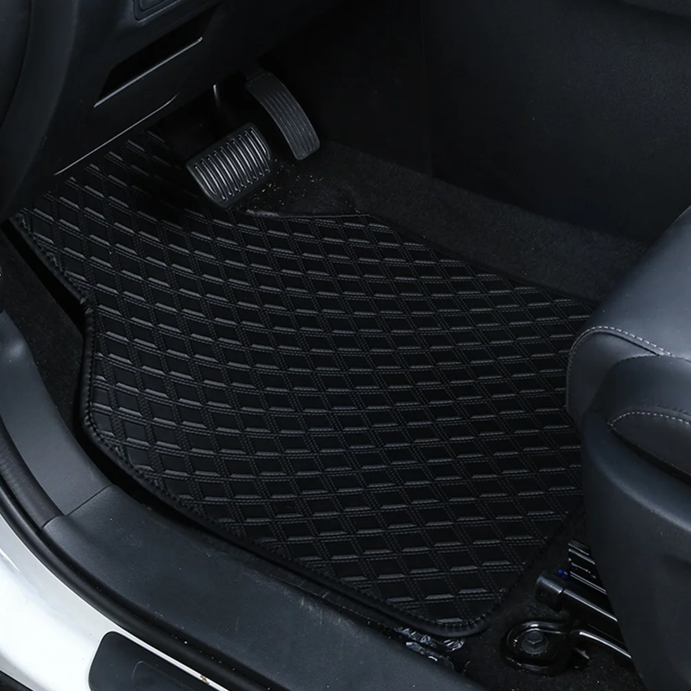 

4Pcs Wear-Resistant Non-Slip Car Floor Mats Waterproof Auto Carpet Mat Vehicle Foot Mat Front Rear Car Interior Floor Cover