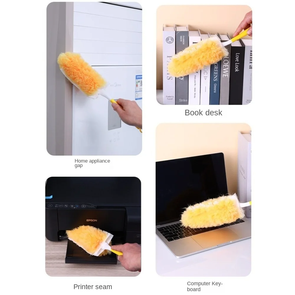 10/20/30pcs Double Sided Electrostatic Precipitator Disposable Spider Web Cleaning Dust Cleaner 360° Feather Duster for Swiffer