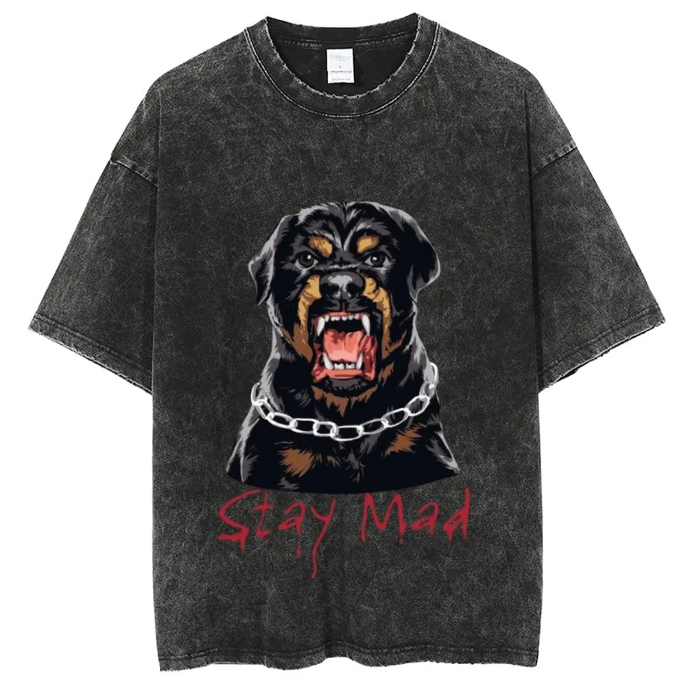 

Summer Fashion Round Neck Sweater Men's Cotton American Washable Old T-shirt Men's Wear
