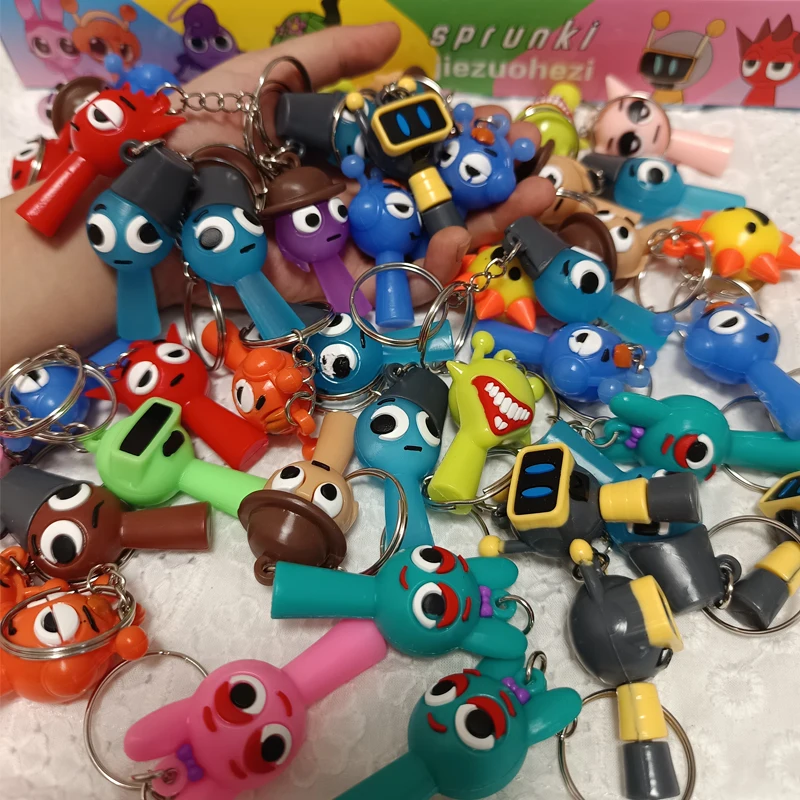 24szt Sprunki Figurka Ślepe pudełko Zestaw Kreskówka Gorące Gry Kolekcjonerska Lalka Zabawka PVC Figurka Lalka Ozdoby Dzieci Boże Narodzenie Prezent Urodzinowy