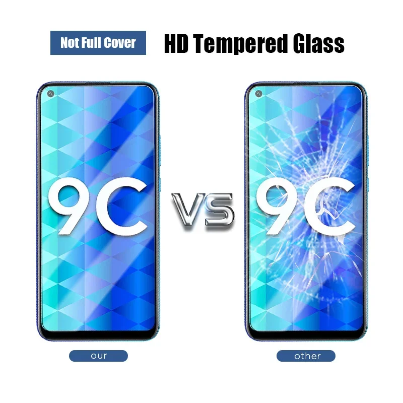 4PCS Screen Protector on for Honor 8X 9X 8A 9A 8C 9C 10i 20i 30i Protective Glass for Honor 10 20 30 50 Premium Pro Lite Glass