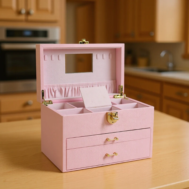 Leather Jewelry Box Luxury Ring Earrings Storage Boxes Large Capacity Necklaces Bracelet Display Case Jewellery Organizer Gift