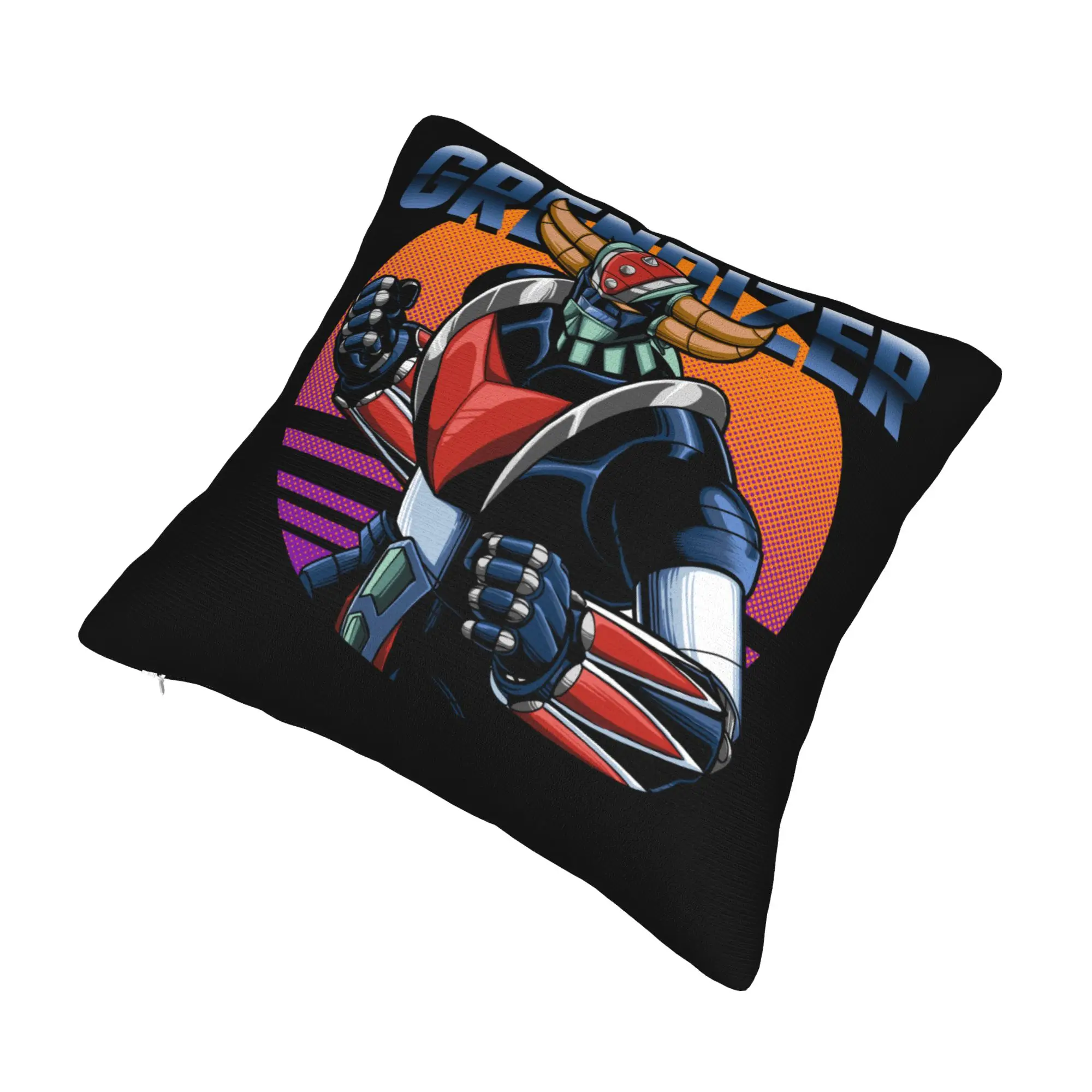 UFO Robot Grendizer Retro Style Nordic Pillow Cover Home Decorative Goldrake Goldorak Mecha Anime Sofa Cushion