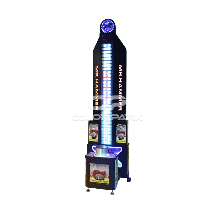 Vergnügung spiel zentrum Indoor Münz betriebene Herkules Hammer Shots Arcade-Spiel automat