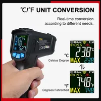 MESTEK Infrared Thermometer Non Contact Digital Handheld Temperature Tester with Color LCD Display for Cooking Home Repairs Tool