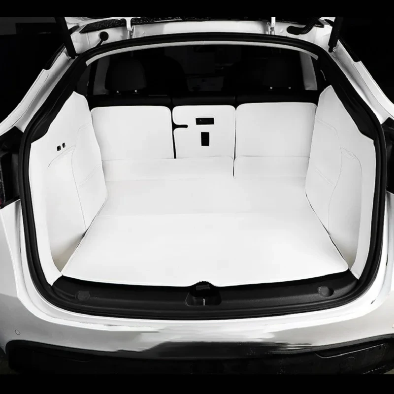 Custom Fit Trunk Mat Car Interior Accessories Durable Leather Carpet For Tesla Model 3 Model Y Four Colors Optional