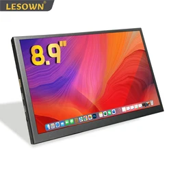 LESOWN 9 inch HDMI Monitor USB C Portable Touch Screen 1920x1200 8.9 inch Small-Scale Wide Extended Handheld Display for Laptop