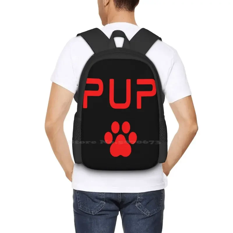 Pup Paw Print - Red Hot Sale Schoolbag Backpack Fashion Bags Gay Pup Play Pup Play Gear What Is Pup Play Pup Hood Pup Play