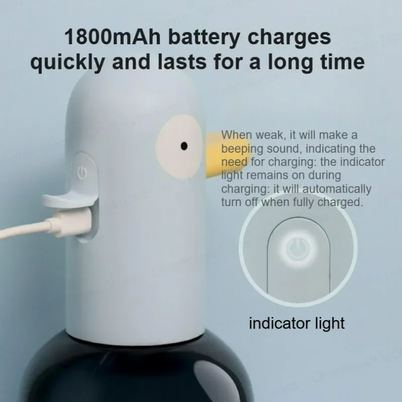 Duck 400ML Automatic Soap Dispenser USB Charge Touchless Hands-Free Soap Dispenser for Kitchen And Bathroom