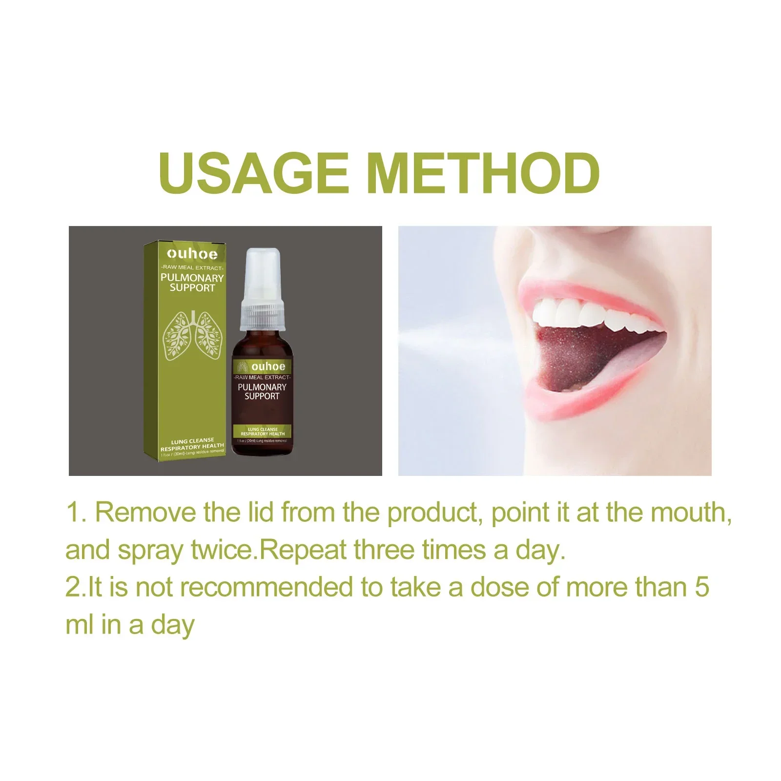 Herbal Lung Cleansing Spray Breath Detox Herbal Lung Cleanse Spray Herbal Lung Cleanse Mist - Powerful Lung Support Breath Spray - view 6