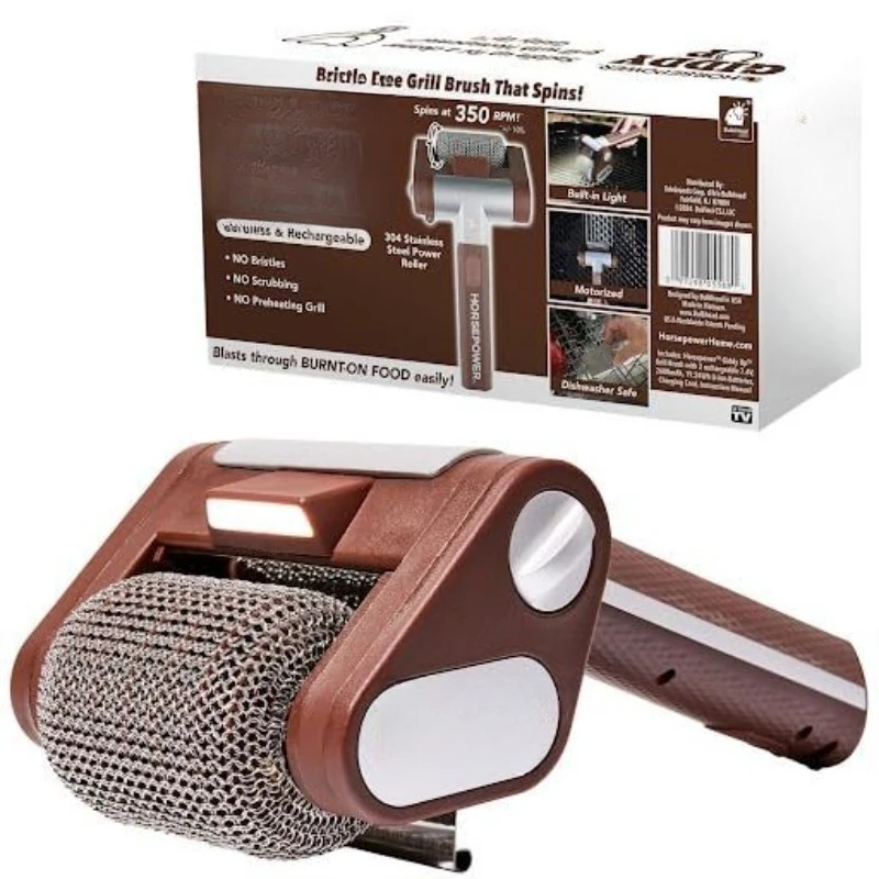 

Electric BBQ Brush, Household Rechargeable BBQ Brush Cleanable Portable