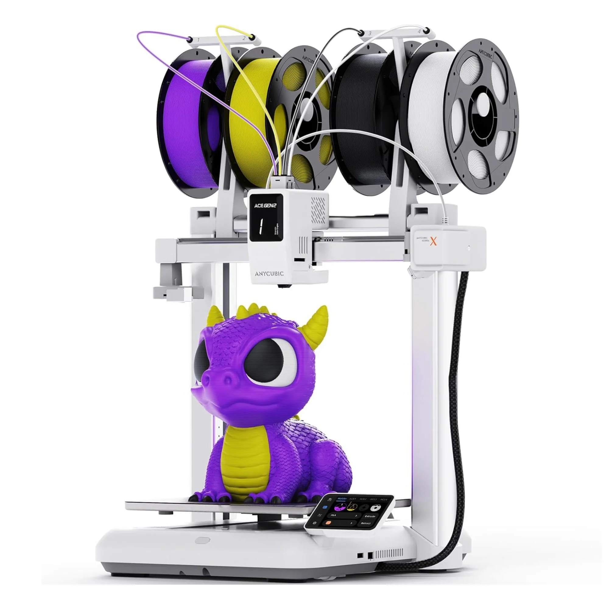 Anycubic Kobra X High Speed 600mm/s Large Print Size 260mm * 260mm* 260mm Automatic Multi-color FDM 3D Printer