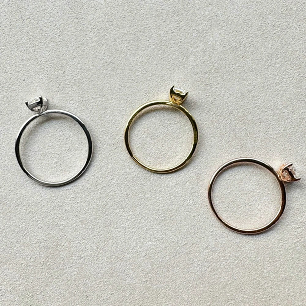 PuBang Fine Jewelry Classic 925 Sterling Silver 4*6MM GRA Moissanite Diamond Wedding Engagement Anniversary Rings for Women Gift